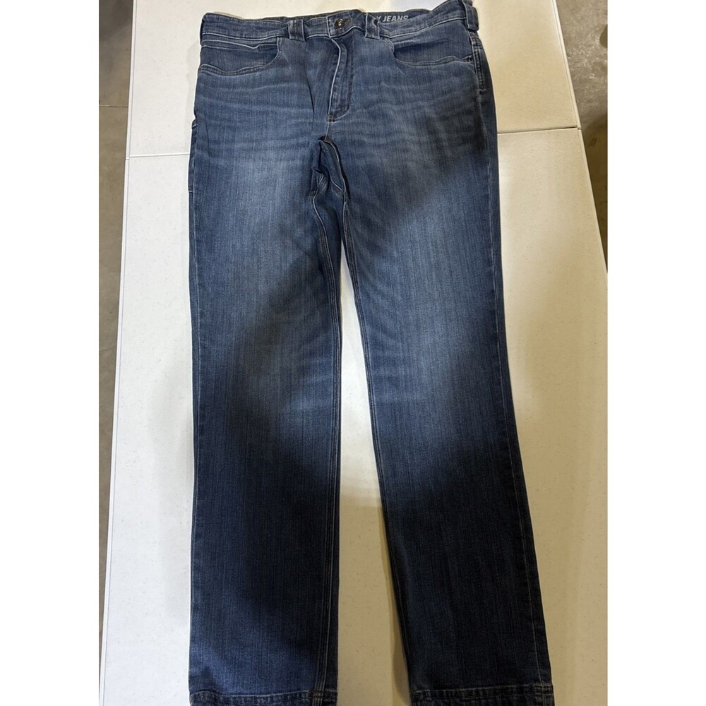 Duluth Jeans Ballroom Double Flex Size 38x34 Slim Fit Hidden Crouch Gusset